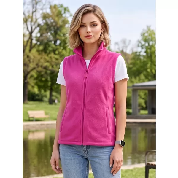  Fleecová unisex vesta ALTISPORT NoPrint NP/ALU815 FUCHSIOVÁ ČERVENÁ 