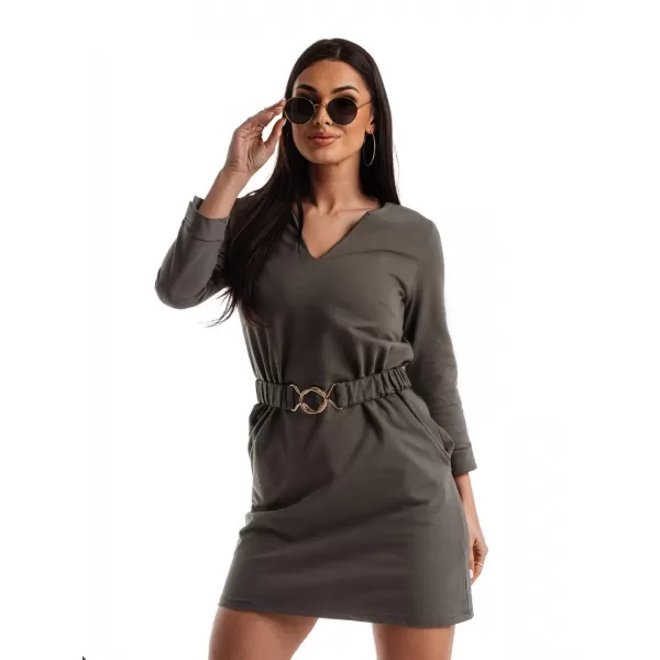  Šaty EDOTI DLR096 KHAKI 
