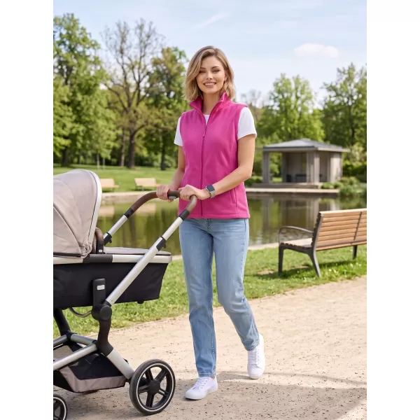  Fleecová unisex vesta ALTISPORT NoPrint NP/ALU815 FUCHSIOVÁ ČERVENÁ 