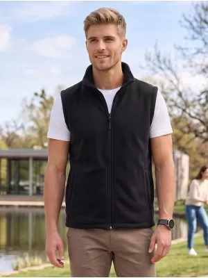 Fleecová unisex vesta ALTISPORT NoPrint NP/ALU815 ČIERNA