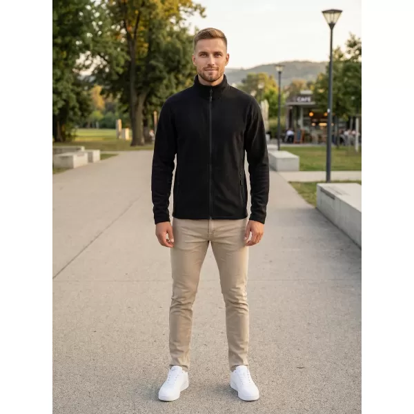  Pánska fleecová mikina ALTISPORT NoPrint NP/ALM725 ČIERNA 