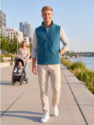 Fleecová unisex vesta ALTISPORT NoPrint NP/ALU815 PETROLEJ