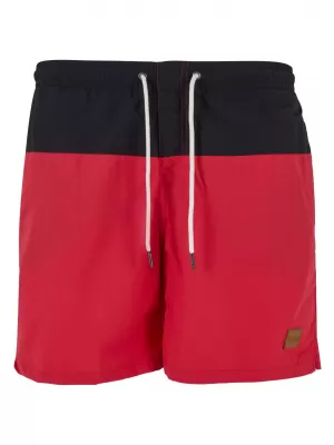 Pánske šortky URBAN CLASSICS TB1026 Čierna/červená