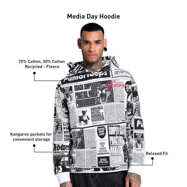  Pánska mikina PUMA MEDIA DAY HOODIE čierna 