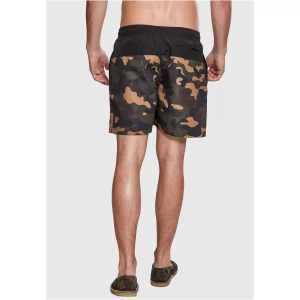  Pánske šortky URBAN CLASSICS TB1026 Čierna/drevená camo 