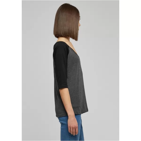  Dámska T -shirt URBAN CLASSICS TB733 uhlie/čierna 