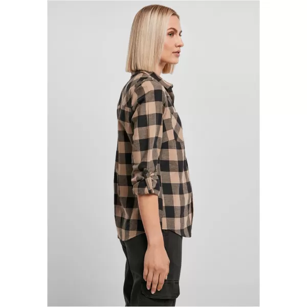  Dámska košeľa URBAN CLASSICS TB1280 Čierna/mäkká taupe 