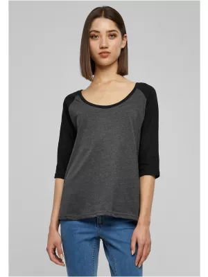 Dámska T -shirt URBAN CLASSICS TB733 uhlie/čierna