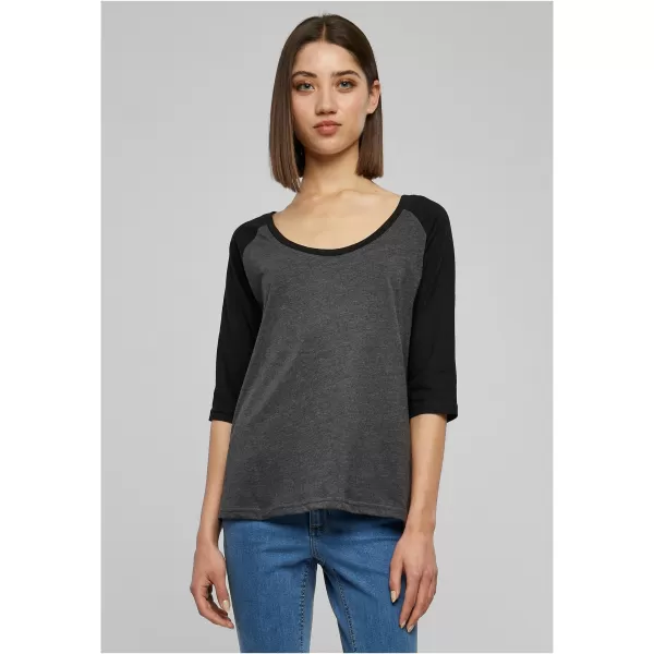  Dámska T -shirt URBAN CLASSICS TB733 uhlie/čierna 