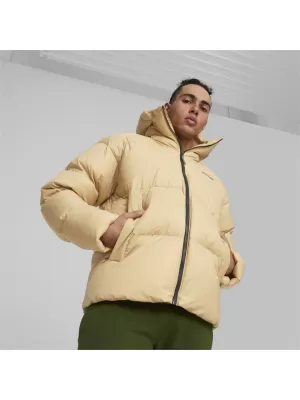 Pánska bunda PUMA HOODED ULTRA DOWN PUFFER JACKET BÉŽOVÁ