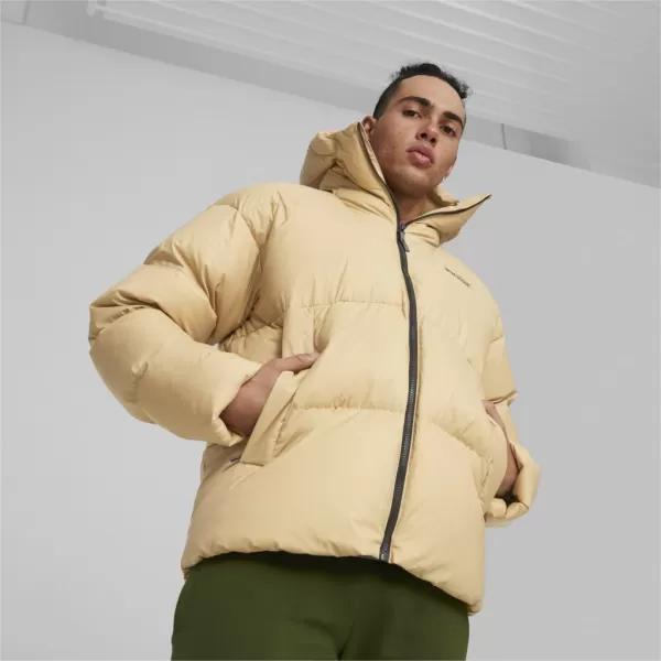  Pánska bunda PUMA HOODED ULTRA DOWN PUFFER JACKET BÉŽOVÁ 