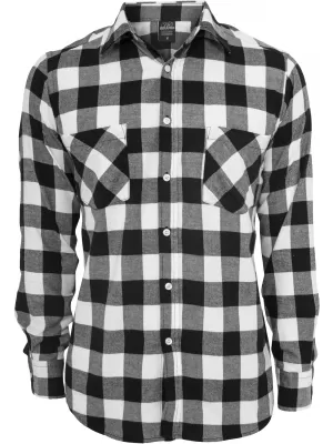 Pánska košeľa URBAN CLASSICS TB297 Čierna/biela