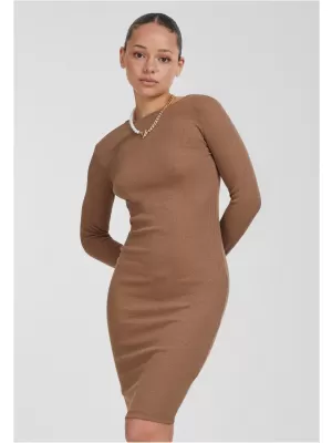Dámske šaty mestské klasiky TB1340 Dark Khaki