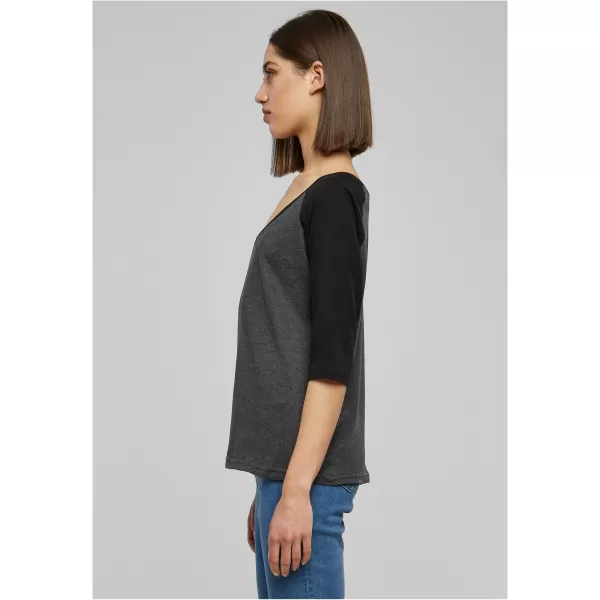  Dámska T -shirt URBAN CLASSICS TB733 uhlie/čierna 