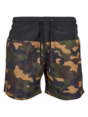 Pánske šortky URBAN CLASSICS TB1026 Čierna/drevená camo