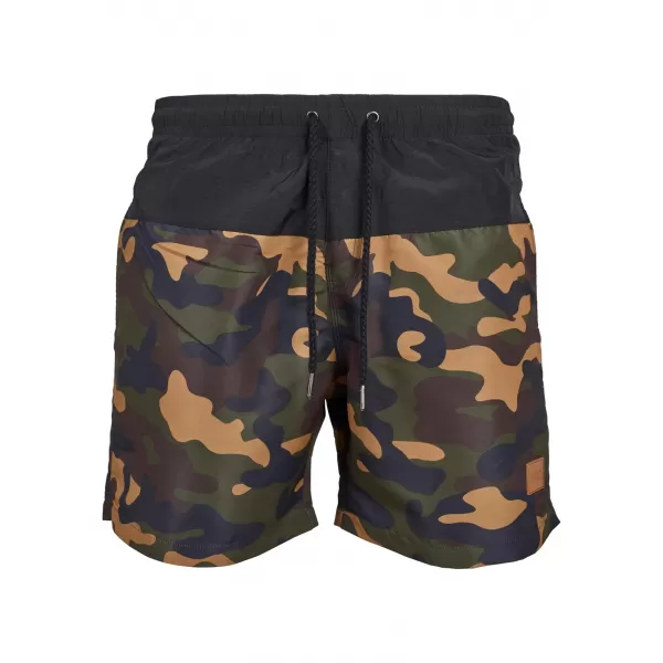  Pánske šortky URBAN CLASSICS TB1026 Čierna/drevená camo 
