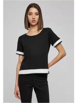 Dámska t -shirt URBAN CLASSICS TB1197 čierna/biela