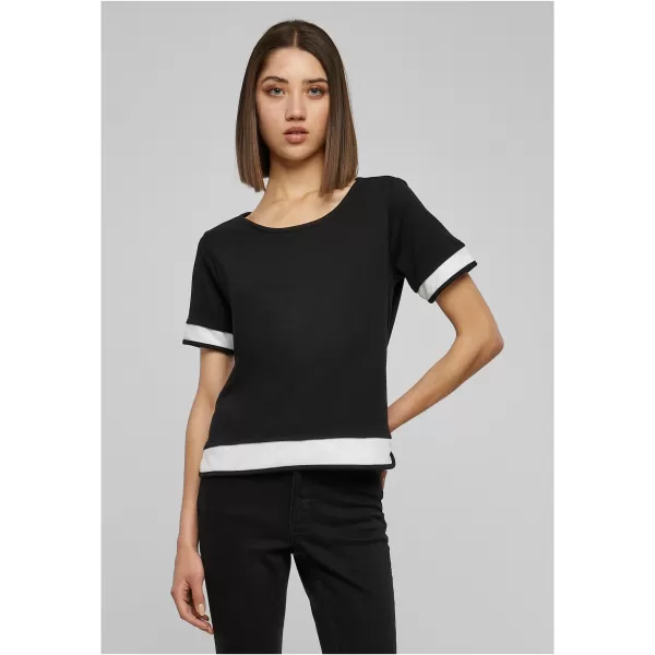  Dámska t -shirt URBAN CLASSICS TB1197 čierna/biela 