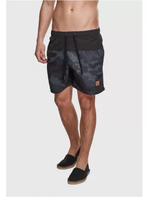 Pánske šortky URBAN CLASSICS TB1026 Čierne/tmavé camo
