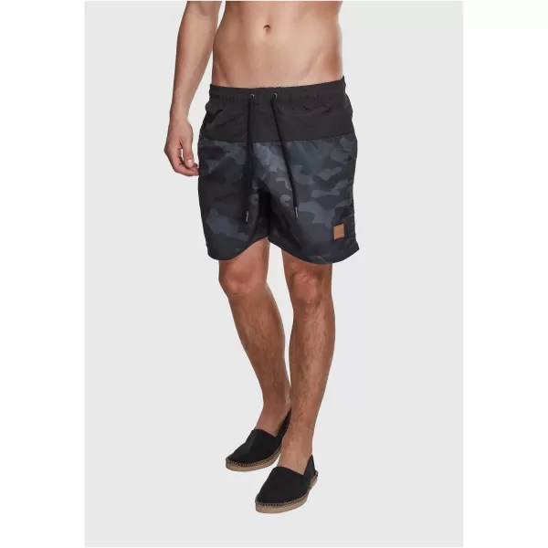  Pánske šortky URBAN CLASSICS TB1026 Čierne/tmavé camo 