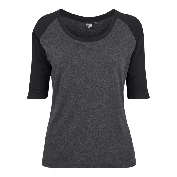  Dámska T -shirt URBAN CLASSICS TB733 uhlie/čierna 