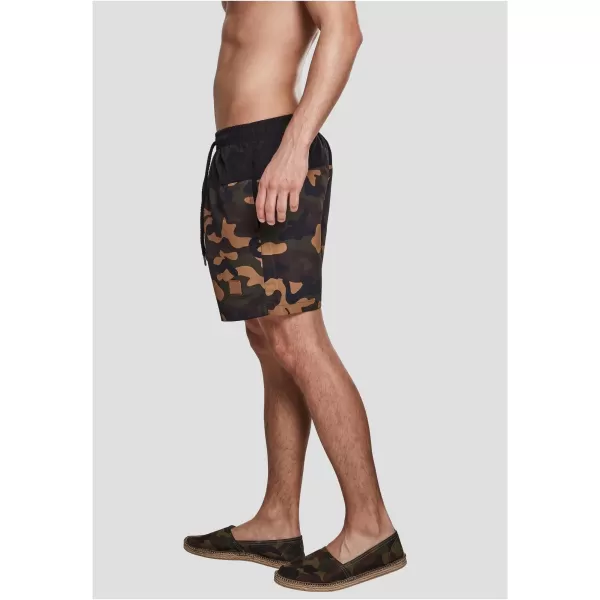  Pánske šortky URBAN CLASSICS TB1026 Čierna/drevená camo 