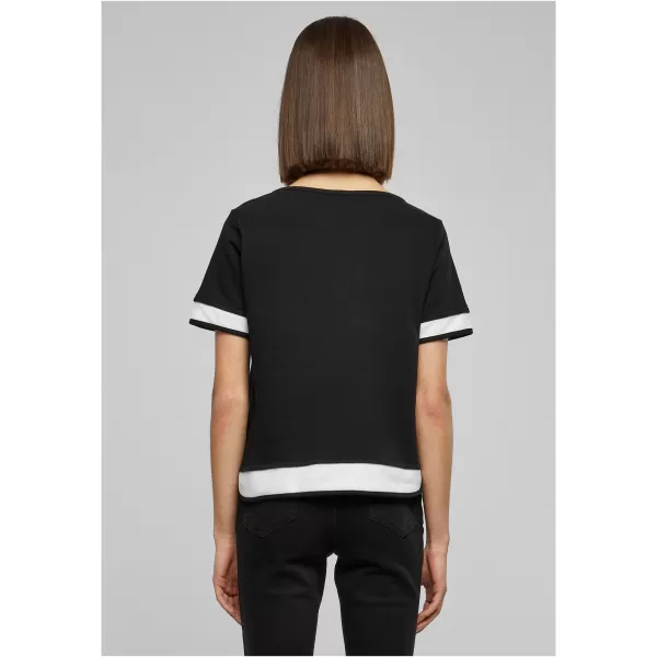  Dámska t -shirt URBAN CLASSICS TB1197 čierna/biela 