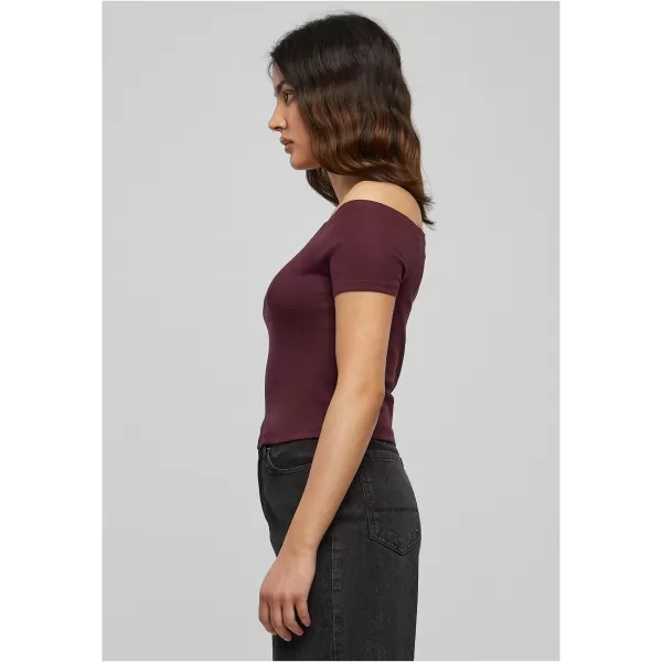  Dámska T -shirt URBAN CLASSICS TB1500 Červené víno 