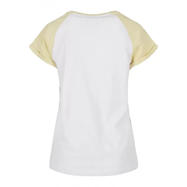  Dámska t -shirt URBAN CLASSICS TB1913 biela/mäkká žltá 