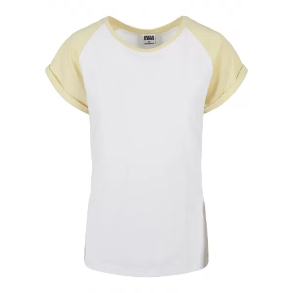  Dámska t -shirt URBAN CLASSICS TB1913 biela/mäkká žltá 