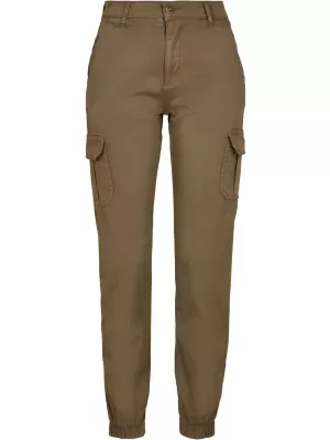 Ženské nohavice mestské klasiky TB3048 Olive