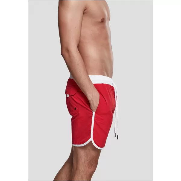  Pánske šortky URBAN CLASSICS TB2050 Fire Red/White 