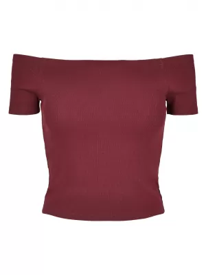 Dámska T -shirt URBAN CLASSICS TB1500 Červené víno
