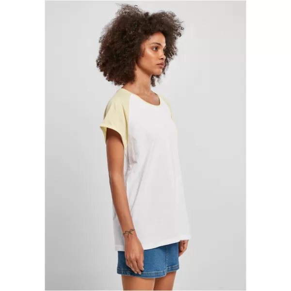  Dámska t -shirt URBAN CLASSICS TB1913 biela/mäkká žltá 