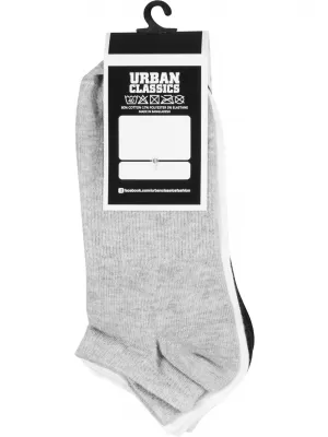 URBAN CLASSICS TB1470 Čierne/biele/sivé ponožky