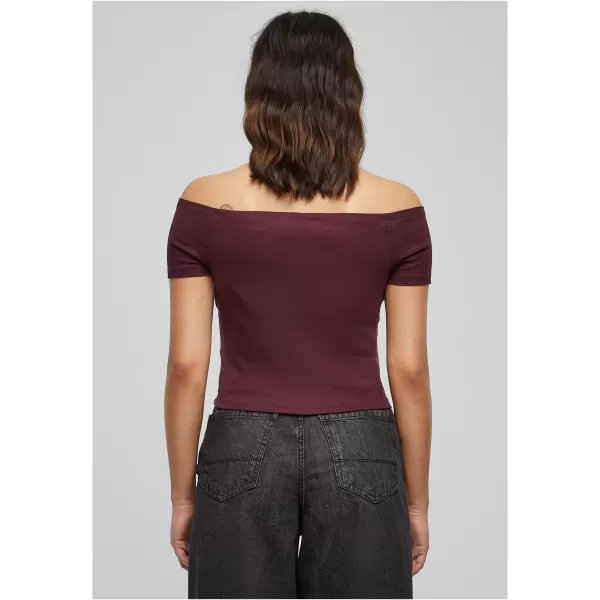  Dámska T -shirt URBAN CLASSICS TB1500 Červené víno 