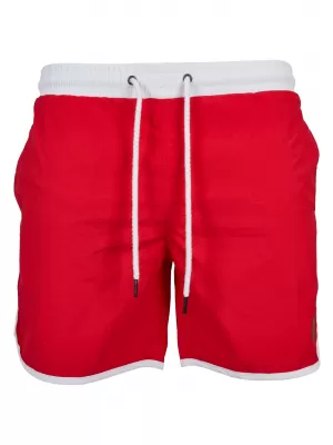 Pánske šortky URBAN CLASSICS TB2050 Fire Red/White
