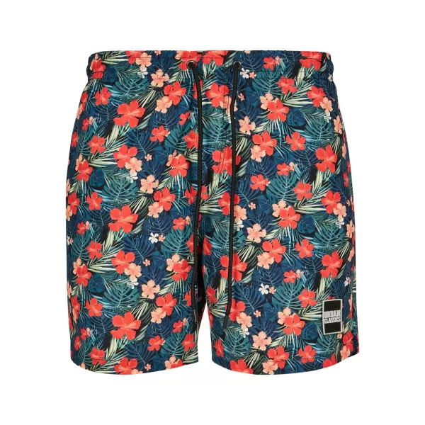  Pánske šortky URBAN CLASSICS TB2679 Čierne/tropické 