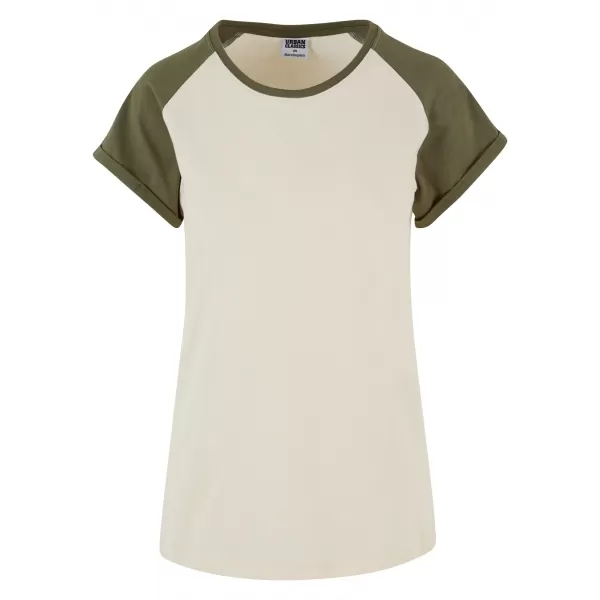  Dámska t -shirt URBAN CLASSICS TB1913 Biely piesok/olive 