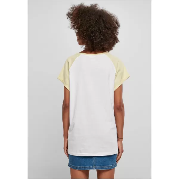  Dámska t -shirt URBAN CLASSICS TB1913 biela/mäkká žltá 