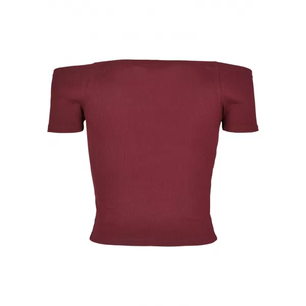  Dámska T -shirt URBAN CLASSICS TB1500 Červené víno 