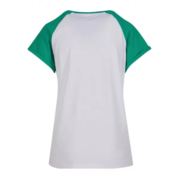  Dámska t -shirt URBAN CLASSICS TB1913 White/Fern Green 