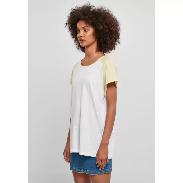  Dámska t -shirt URBAN CLASSICS TB1913 biela/mäkká žltá 
