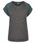 Dámska t -shirt URBAN CLASSICS TB1913 uhlie/fľaša zelená