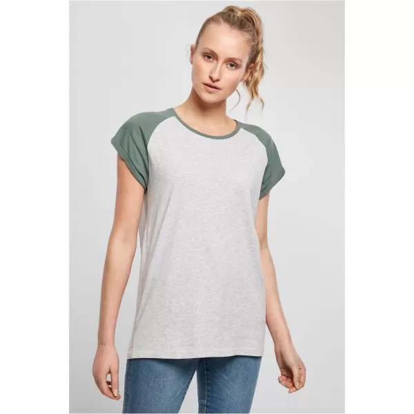  Dámska t -shirt URBAN CLASSICS TB1913 svetlo šedá/bledá list 