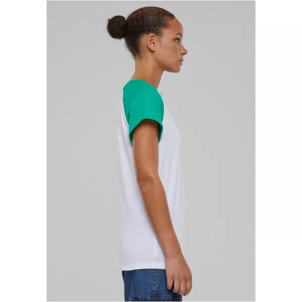  Dámska t -shirt URBAN CLASSICS TB1913 White/Fern Green 