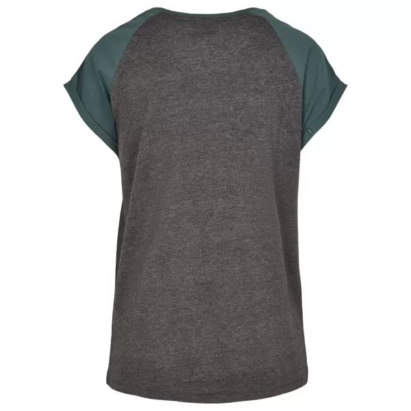  Dámska t -shirt URBAN CLASSICS TB1913 uhlie/fľaša zelená 