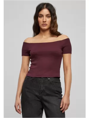 Dámska T -shirt URBAN CLASSICS TB1500 Červené víno