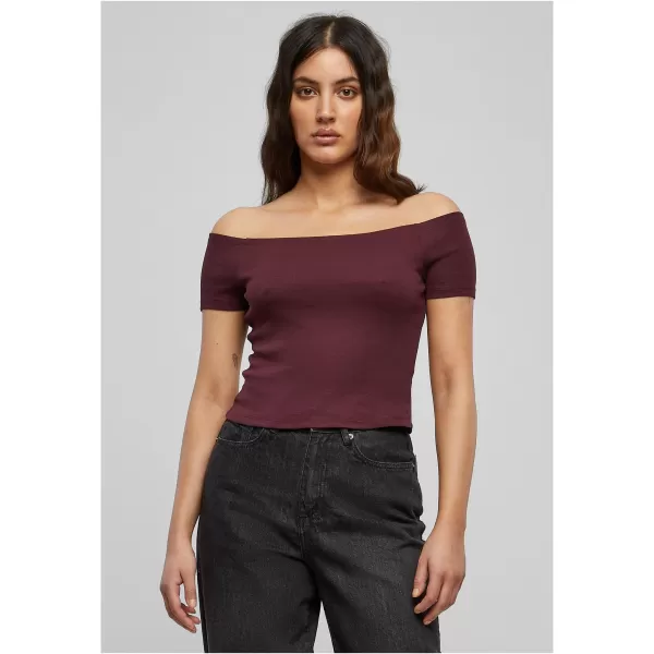  Dámska T -shirt URBAN CLASSICS TB1500 Červené víno 