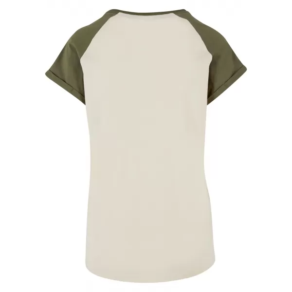  Dámska t -shirt URBAN CLASSICS TB1913 Biely piesok/olive 